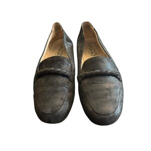 Life Stride Black Suede Loafers Women’s Size 8